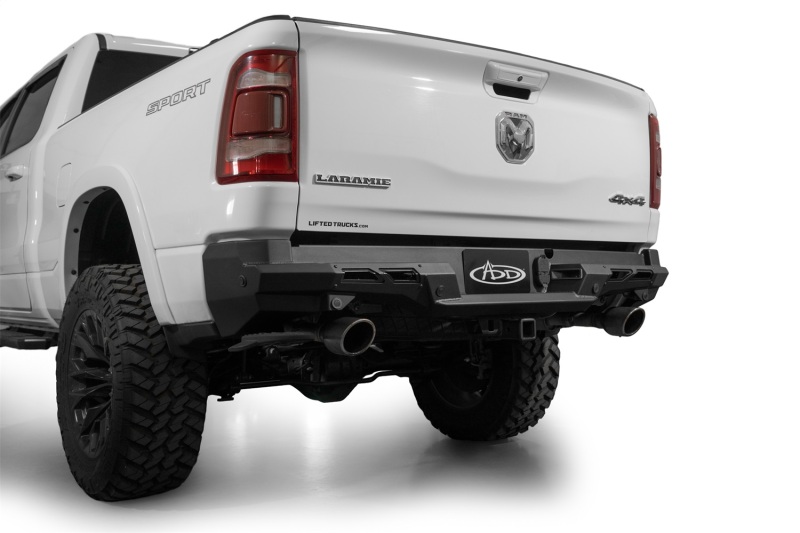 RAM 1500 Bumper - Rear - Addictive Desert Designs - Black Label - Hammer Black - `19-`24 RAM 1500 Bumper - Rear - Addictive Desert Designs - Black Label - Hammer Black - `19-`24